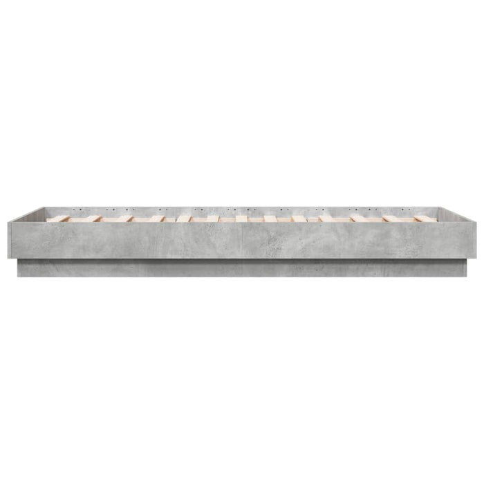 Cadru de pat, gri beton, 75x190 cm, lemn prelucrat - WALTI WALTI