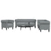 Set de canapele, 3 piese, gri deschis, textil - WALTI WALTI