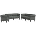 Set de canapele, 3 piese, gri închis, textil - WALTI WALTI