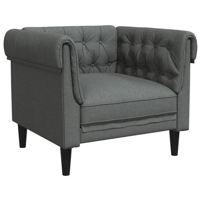 Set de canapele, 3 piese, gri închis, textil - WALTI WALTI