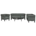 Set de canapele, 3 piese, gri închis, textil - WALTI WALTI