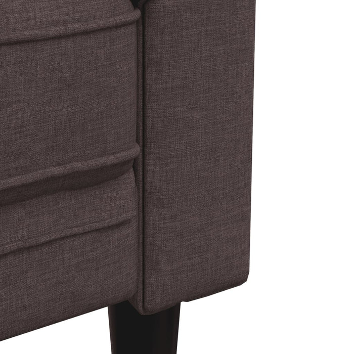 Set canapele, 3 piese, maro închis, material textil WALTI