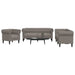 Set de canapele, 3 piese, gri taupe, textil - WALTI WALTI