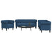 Set canapele, 3 piese, albastru, material textil - WALTI WALTI
