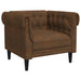 Set de canapele, 3 piese, maro, textil - WALTI WALTI