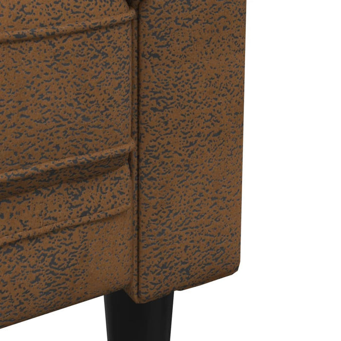 Set de canapele, 3 piese, maro, textil - WALTI WALTI