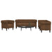 Set de canapele, 3 piese, maro, textil - WALTI WALTI