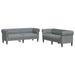 Set de canapele, 2 piese, gri deschis, material textil - WALTI WALTI