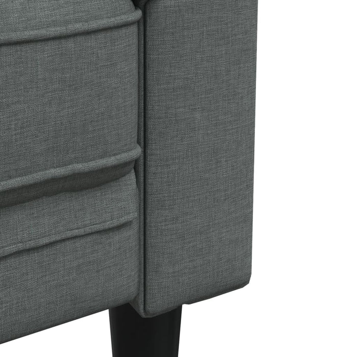Set de canapele, 2 piese, gri închis, material textil WALTI