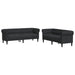 Set de canapele, 2 piese, negru, material textil - WALTI WALTI