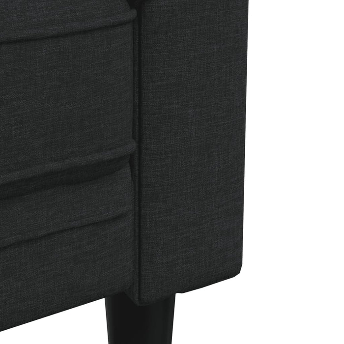 Set de canapele, 2 piese, negru, material textil - WALTI WALTI