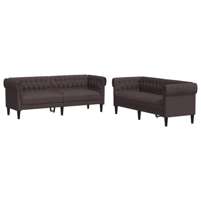 Set canapele, 2 piese, maro închis, material textil - WALTI WALTI