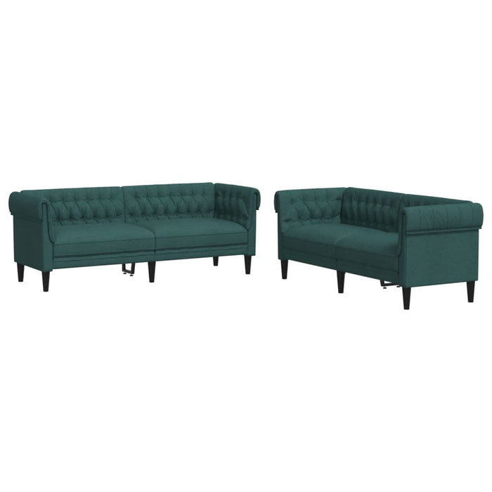 Set canapele, 2 piese, verde închis, material textil - WALTI WALTI