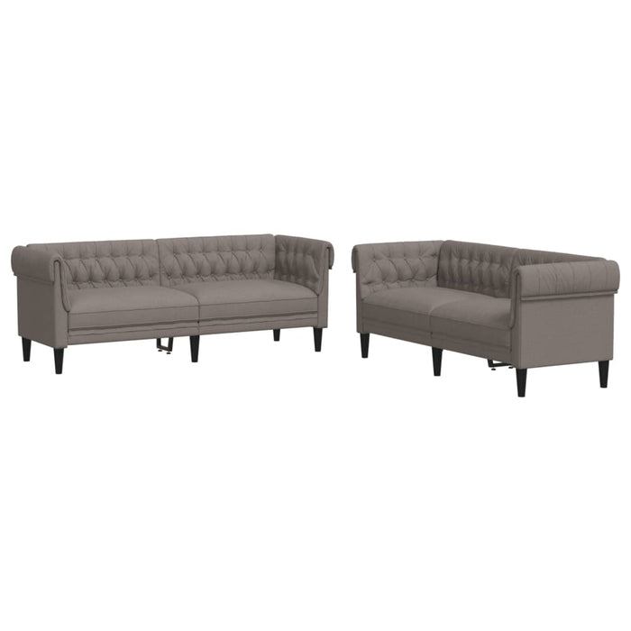 Set de canapele, 2 piese, gri taupe, material - WALTI WALTI