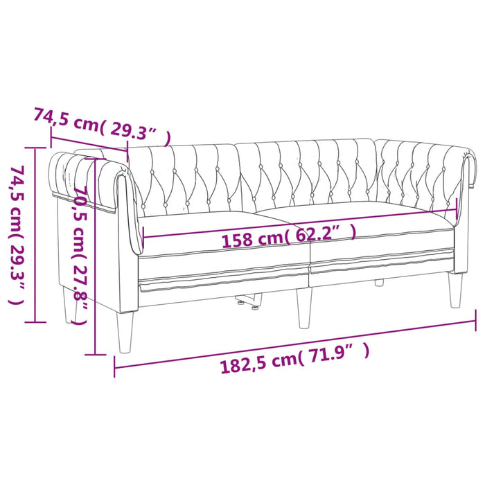 Set de canapele, 2 piese, gri taupe, material - WALTI WALTI