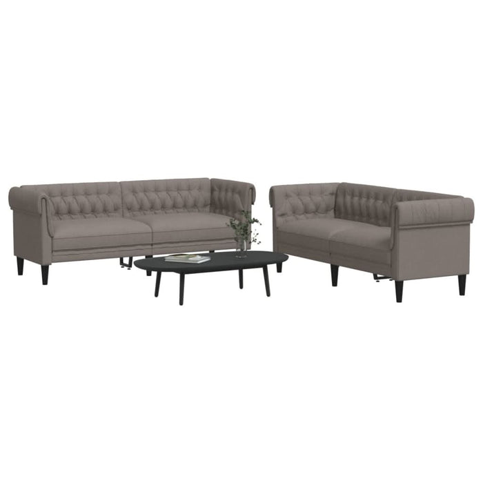 Set de canapele, 2 piese, gri taupe, material - WALTI WALTI