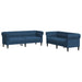 Set canapele, 2 piese, albastru, material textil - WALTI WALTI