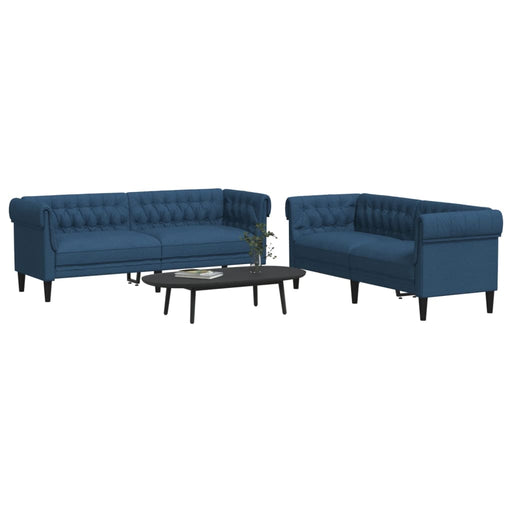 Set canapele, 2 piese, albastru, material textil - WALTI WALTI