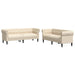 Set de canapele, 2 piese, crem, material textil - WALTI WALTI