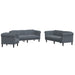 Set de canapele, 3 piese, gri închis, catifea - WALTI WALTI
