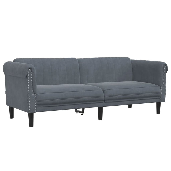 Set de canapele, 3 piese, gri închis, catifea - WALTI WALTI