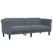Set de canapele, 3 piese, gri închis, catifea - WALTI WALTI