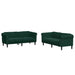Set de canapele, 3 piese, verde închis, catifea - WALTI WALTI