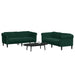 Set de canapele, 3 piese, verde închis, catifea - WALTI WALTI
