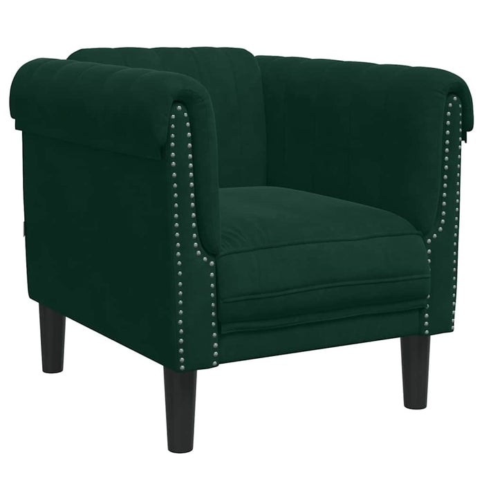 Set de canapele, 3 piese, verde închis, catifea - WALTI WALTI