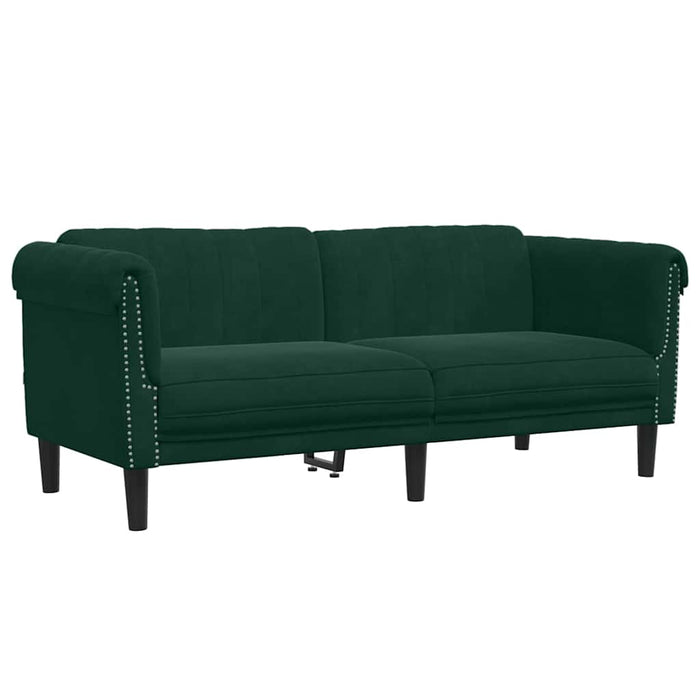 Set de canapele, 3 piese, verde închis, catifea - WALTI WALTI