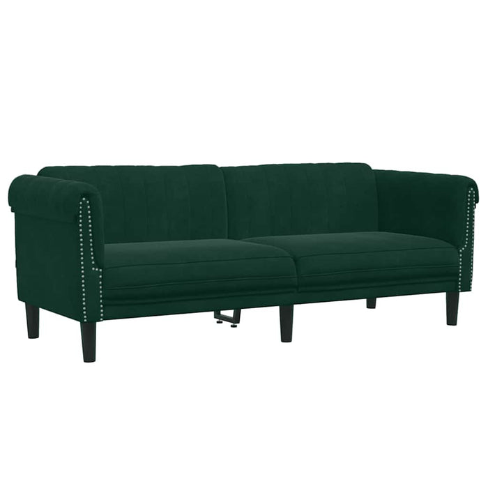 Set de canapele, 3 piese, verde închis, catifea - WALTI WALTI