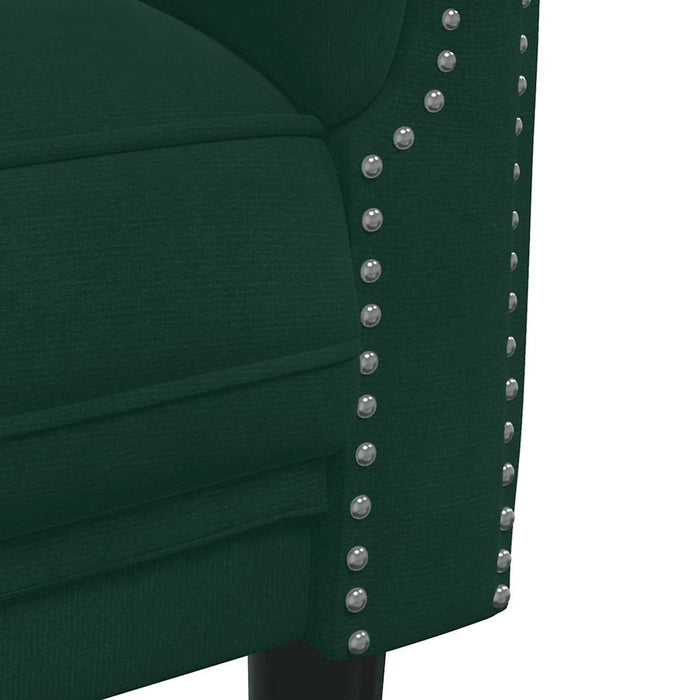 Set de canapele, 3 piese, verde închis, catifea - WALTI WALTI