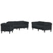 Set de canapele, 3 piese, negru, catifea - WALTI WALTI