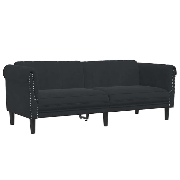 Set de canapele, 3 piese, negru, catifea - WALTI WALTI