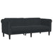 Set de canapele, 3 piese, negru, catifea - WALTI WALTI