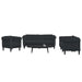 Set de canapele, 3 piese, negru, catifea - WALTI WALTI