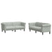 Set canapea, 2 piese, gri deschis, catifea - WALTI WALTI
