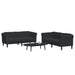 Set canapea 2 piese, negru, catifea - WALTI WALTI