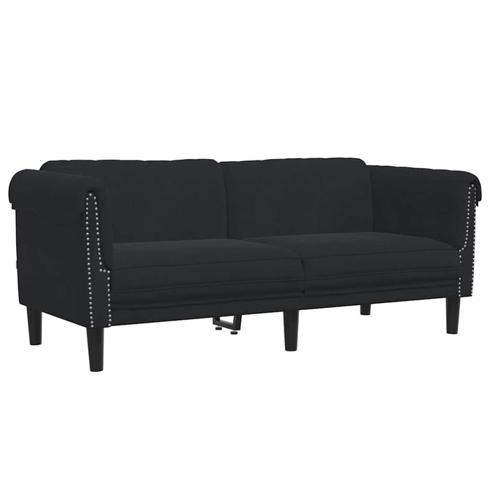 Set canapea 2 piese, negru, catifea - WALTI WALTI