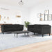 Set canapea 2 piese, negru, catifea - WALTI WALTI
