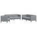 Set de canapele, 3 piese, gri deschis, textil - WALTI WALTI