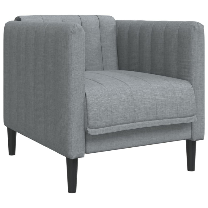 Set de canapele, 3 piese, gri deschis, textil - WALTI WALTI