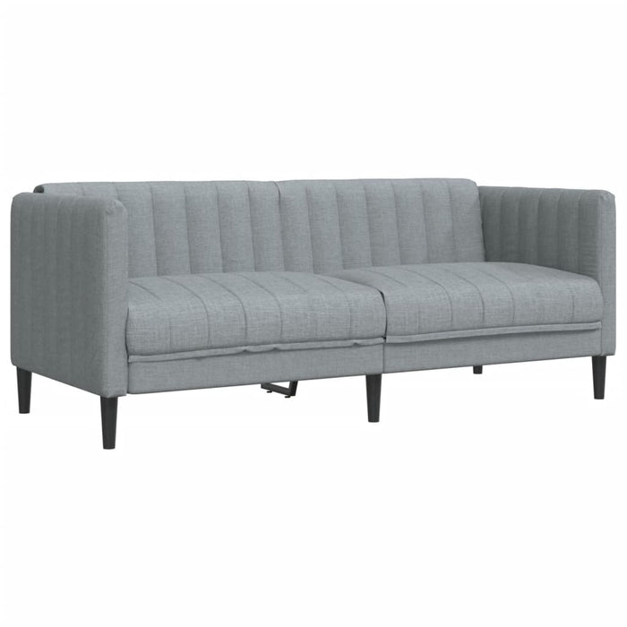 Set de canapele, 3 piese, gri deschis, textil - WALTI WALTI