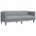 Set de canapele, 3 piese, gri deschis, textil - WALTI WALTI