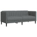 Set de canapele, 3 piese, gri închis, textil - WALTI WALTI