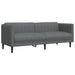 Set de canapele, 3 piese, gri închis, textil - WALTI WALTI
