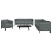 Set de canapele, 3 piese, gri închis, textil - WALTI WALTI