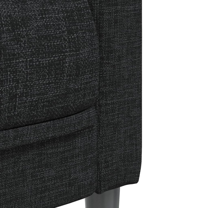 Set de canapele, 3 piese, negru, textil WALTI