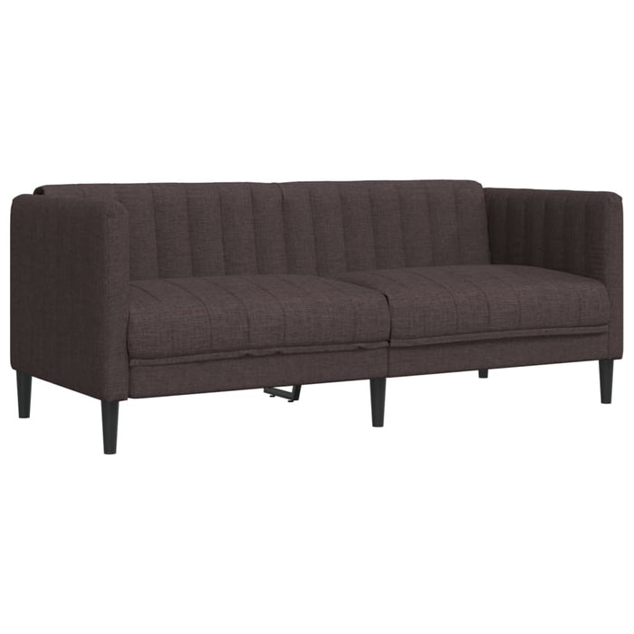 Set canapele, 3 piese, maro închis, material textil WALTI