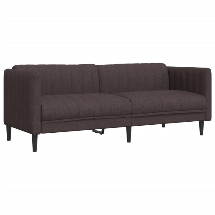 Set canapele, 3 piese, maro închis, material textil WALTI